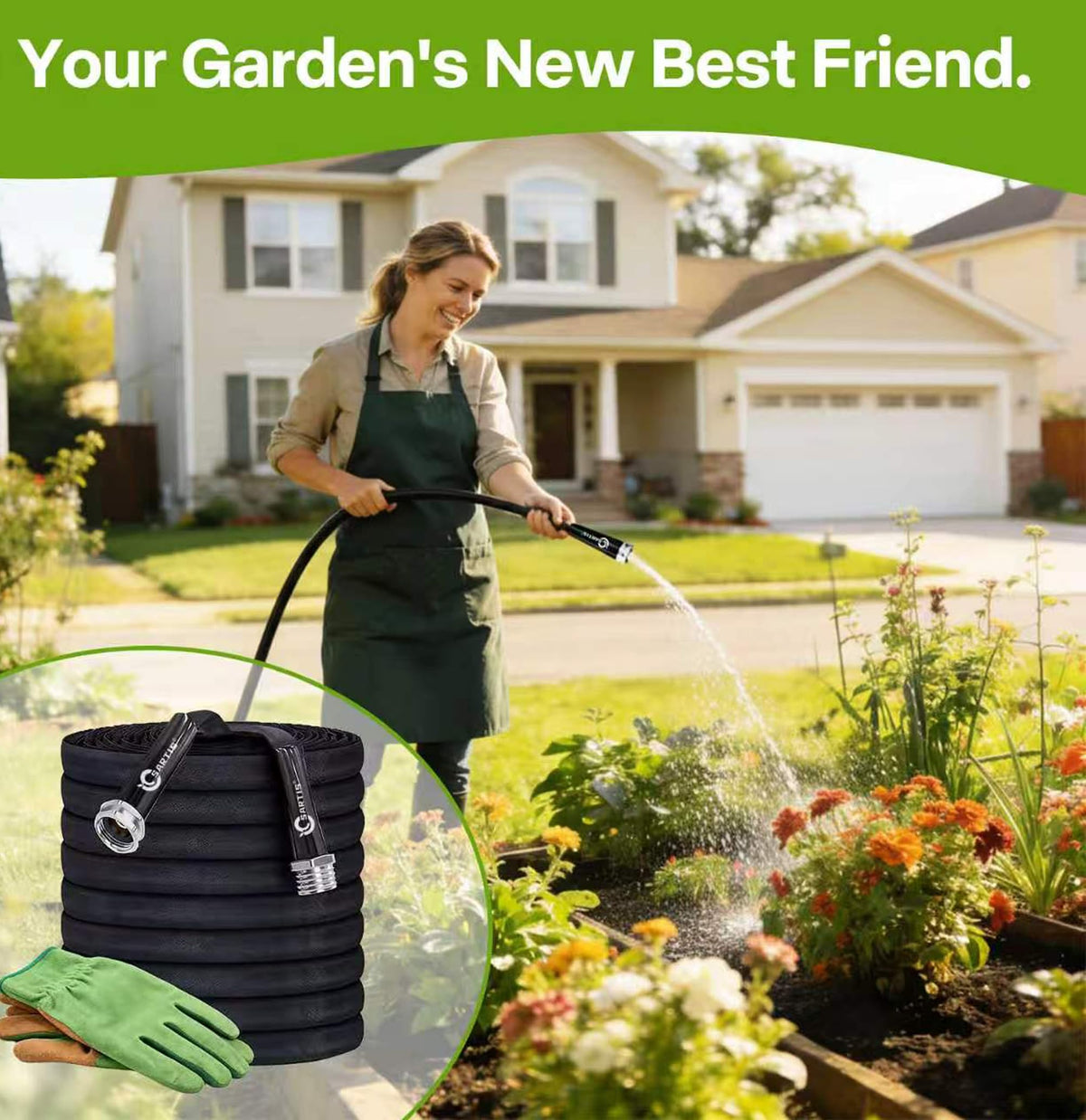 100 ft x 5/8 in Black All-Weather Garden Hose B338