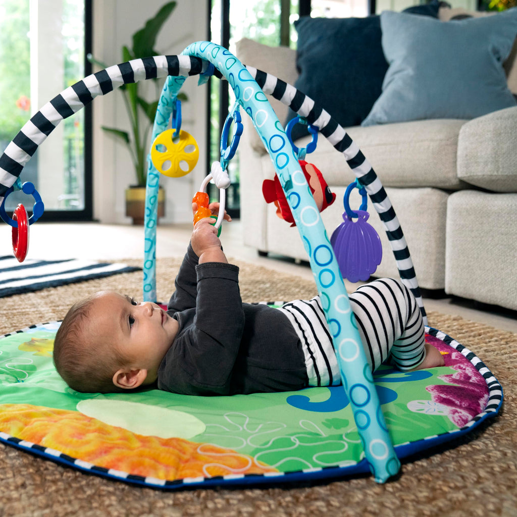 2-in-1 Water Mat Tummy Time Activity Play Gym Sensory Toys R28689