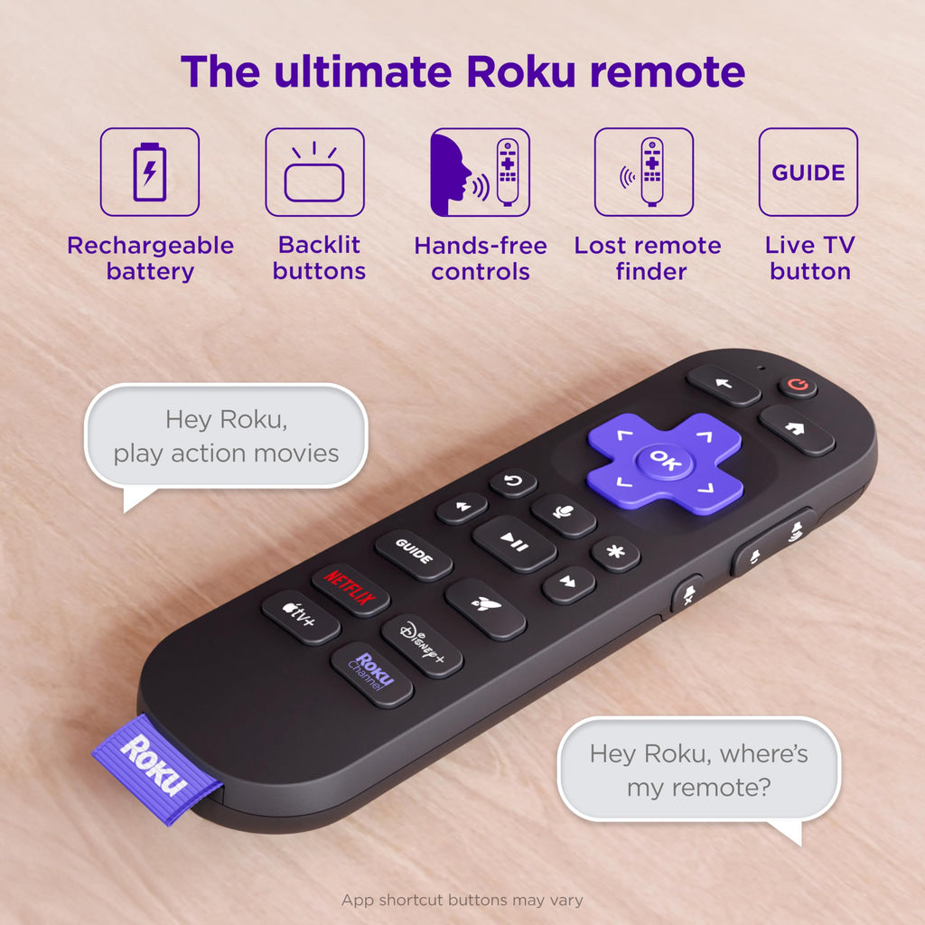 Rechargeable TV Remote Control with Voice Controls T226