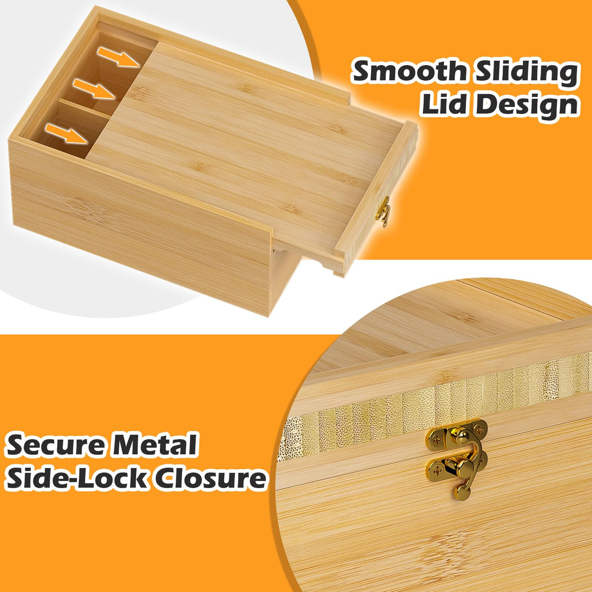Bamboo Storage Box with Lid Z552069