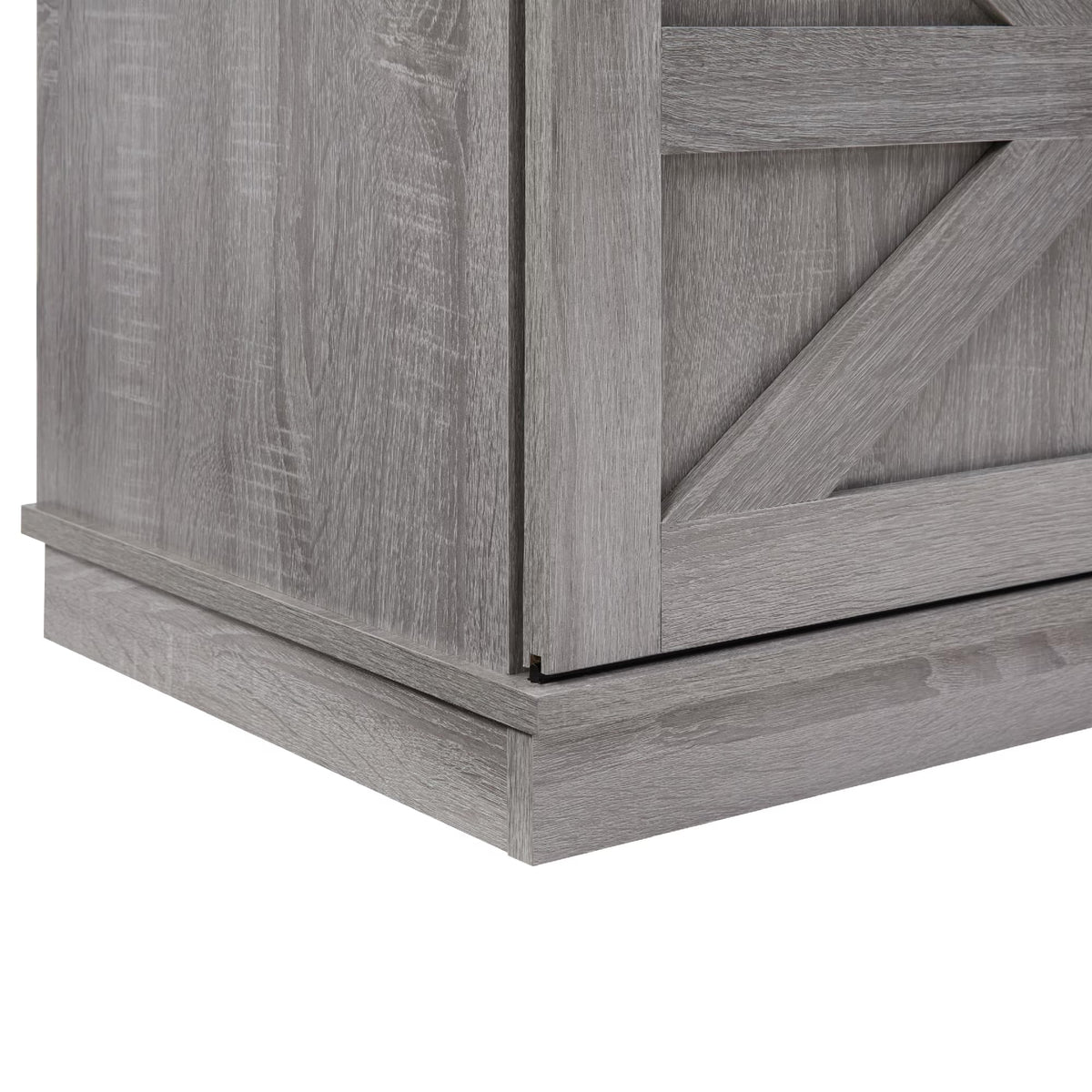 65" Grey TV Stand with Sliding Doors R7025