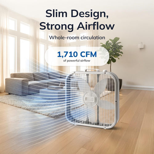 20 Inch White Box Fan E105568