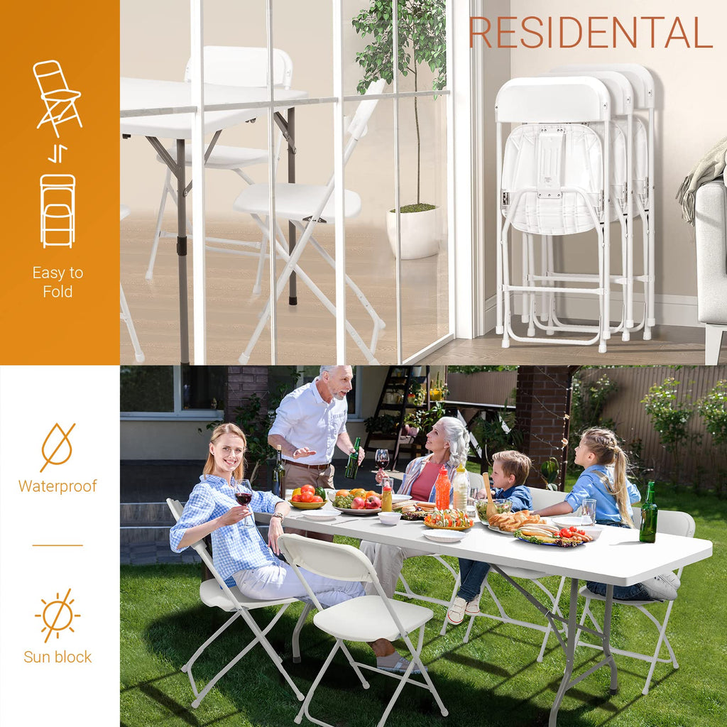 White 10 Pack Folding Chair W817