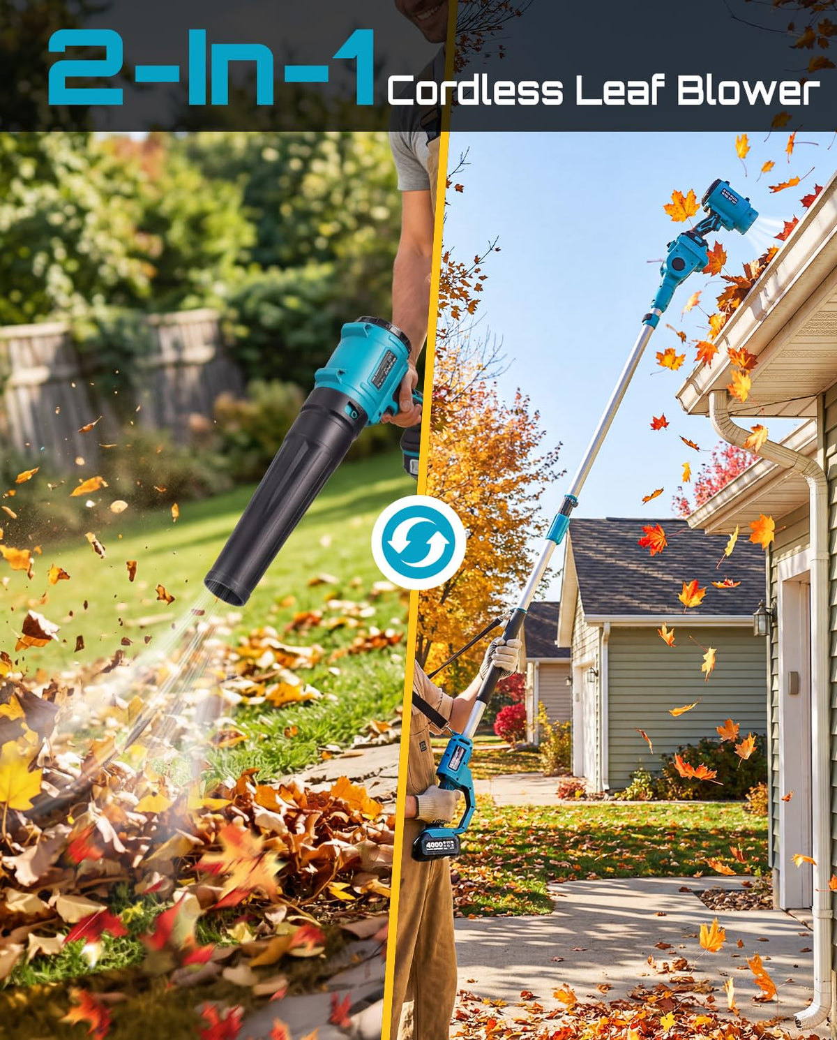 Cordless Leaf Blower 700CFM/200MPH Q549