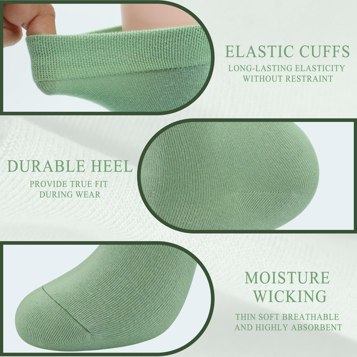 Rayon Bamboo Ankle Socks 6 Pairs A909