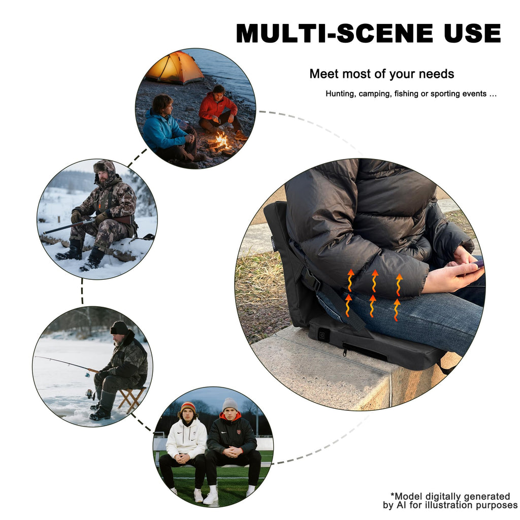 Warm Seat Cushion with Back Support O541