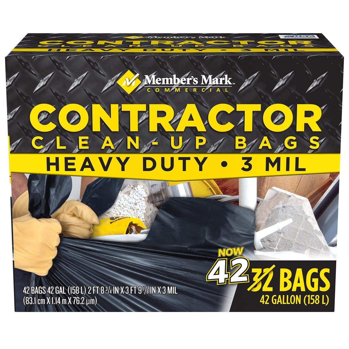 42 Gal. 42 Ct. Trash Bags F527591