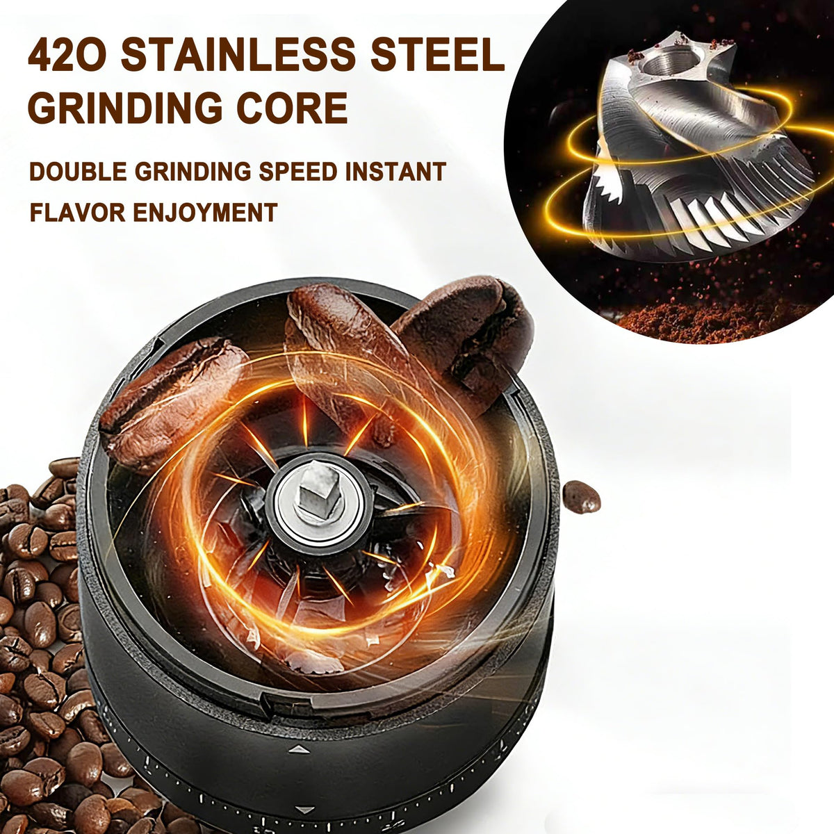 Portable Electric Coffee Burr Grinder O488