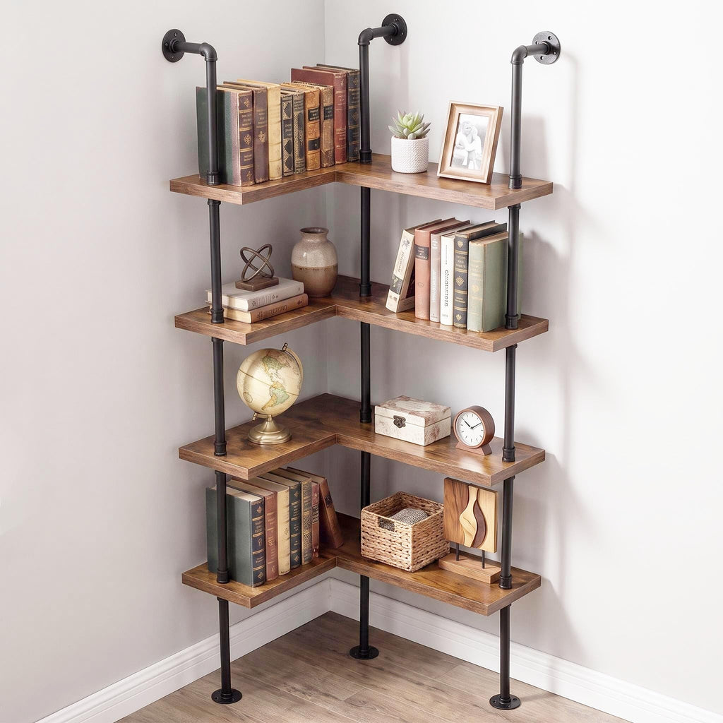 Industrial Pipe Corner Bookshelf I3201