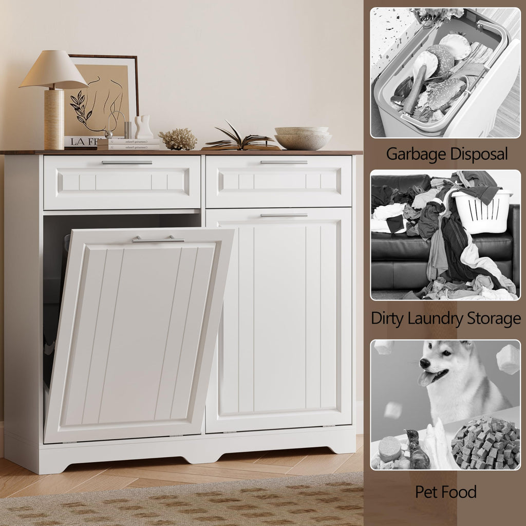 10 Gallon Double Tilt Out Trash Can Cabinet M794
