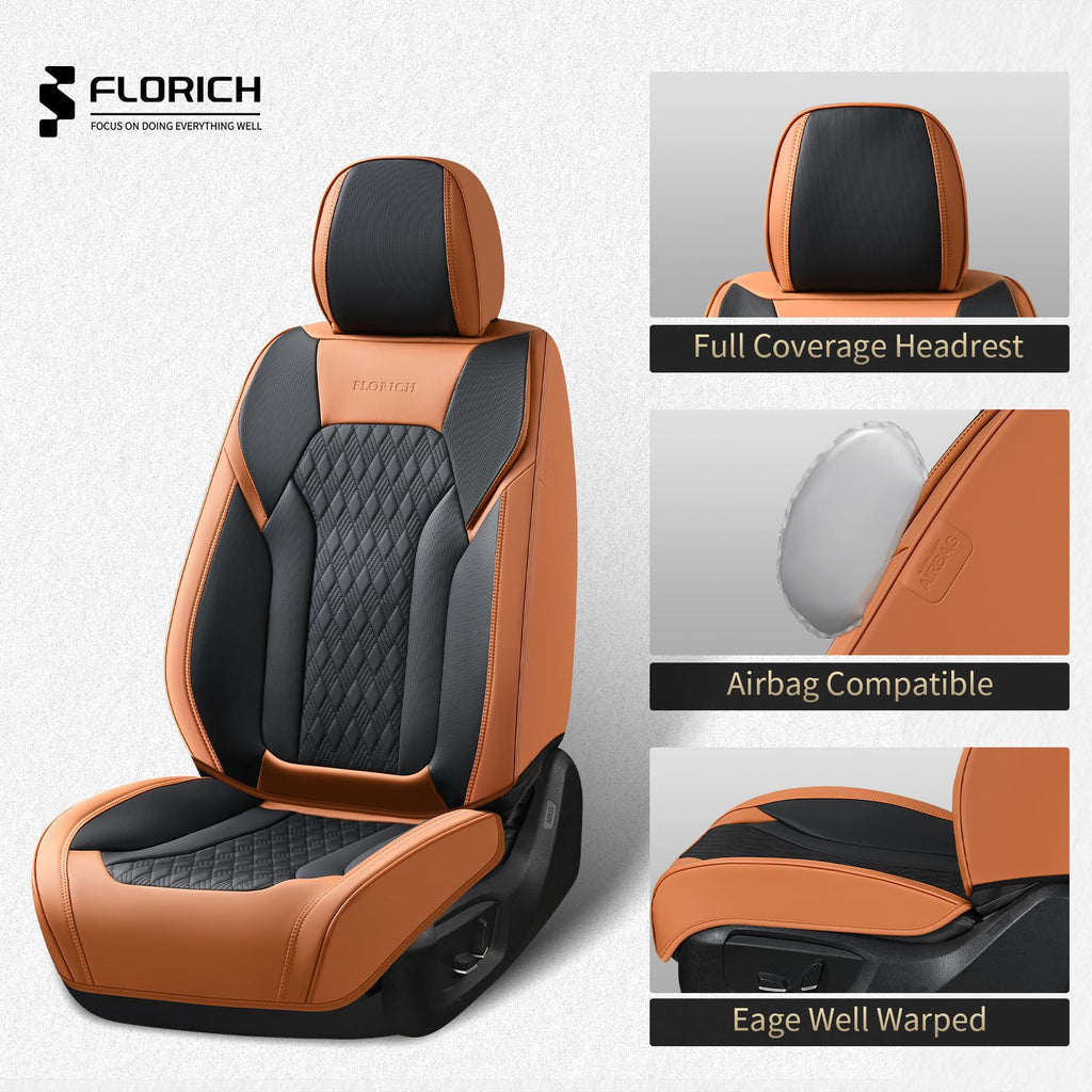 Nappa Leather Car Seat Covers Full Set F54615