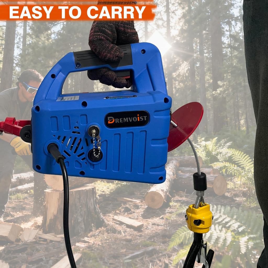 1500lb Portable Electric Hoist Winch I3936