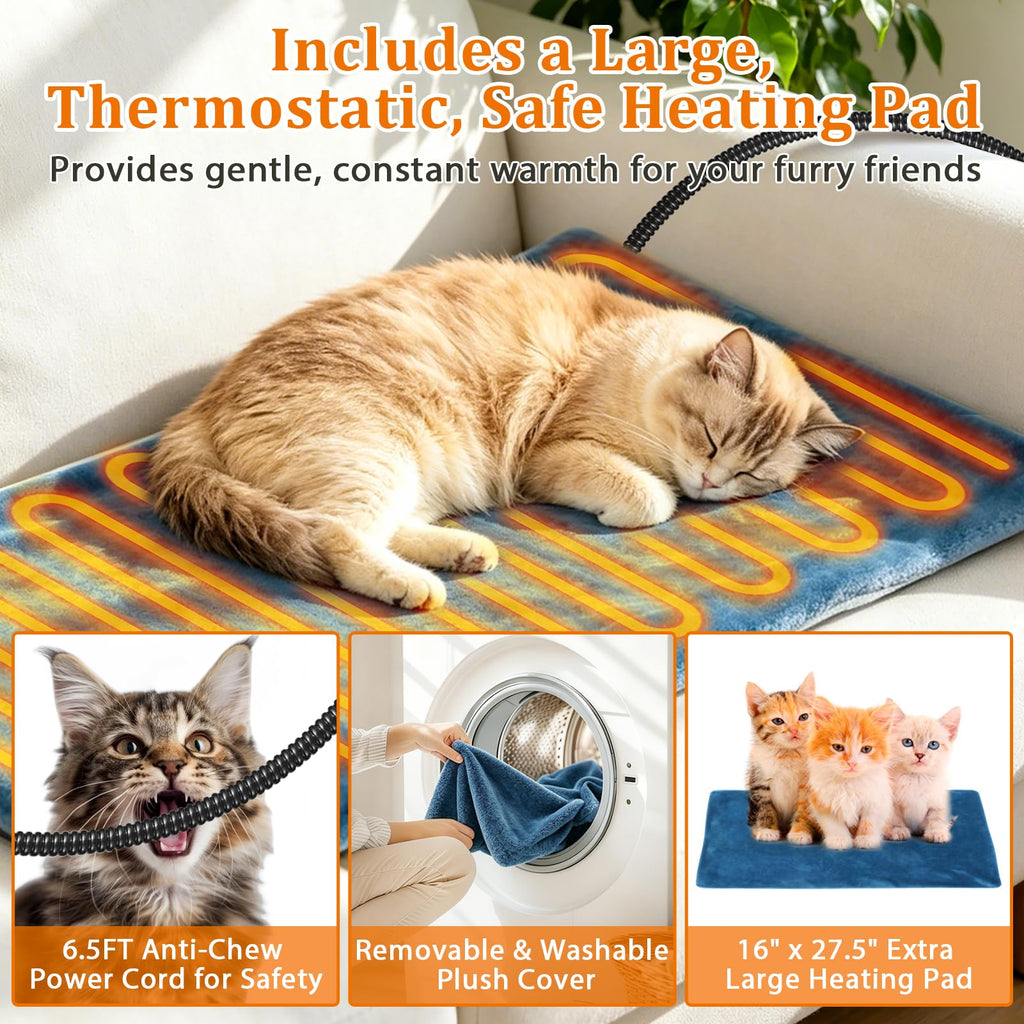 Extra Large Collapsible Heated Cat House N386