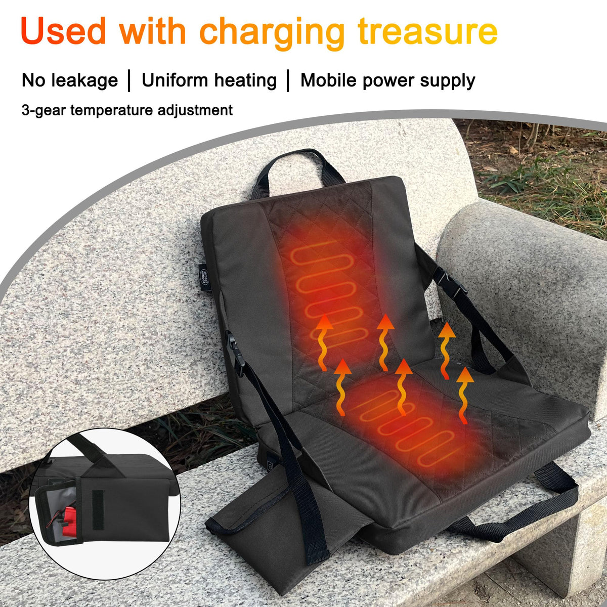 Warm Seat Cushion with Back Support O541