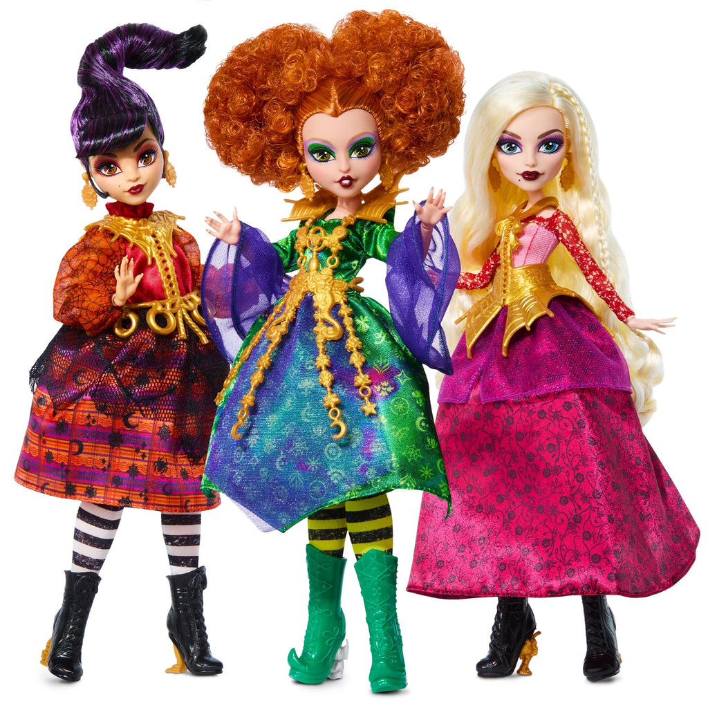 Dolls Set with Articulated Figures, Witchy Dresses, and Accessories N92289