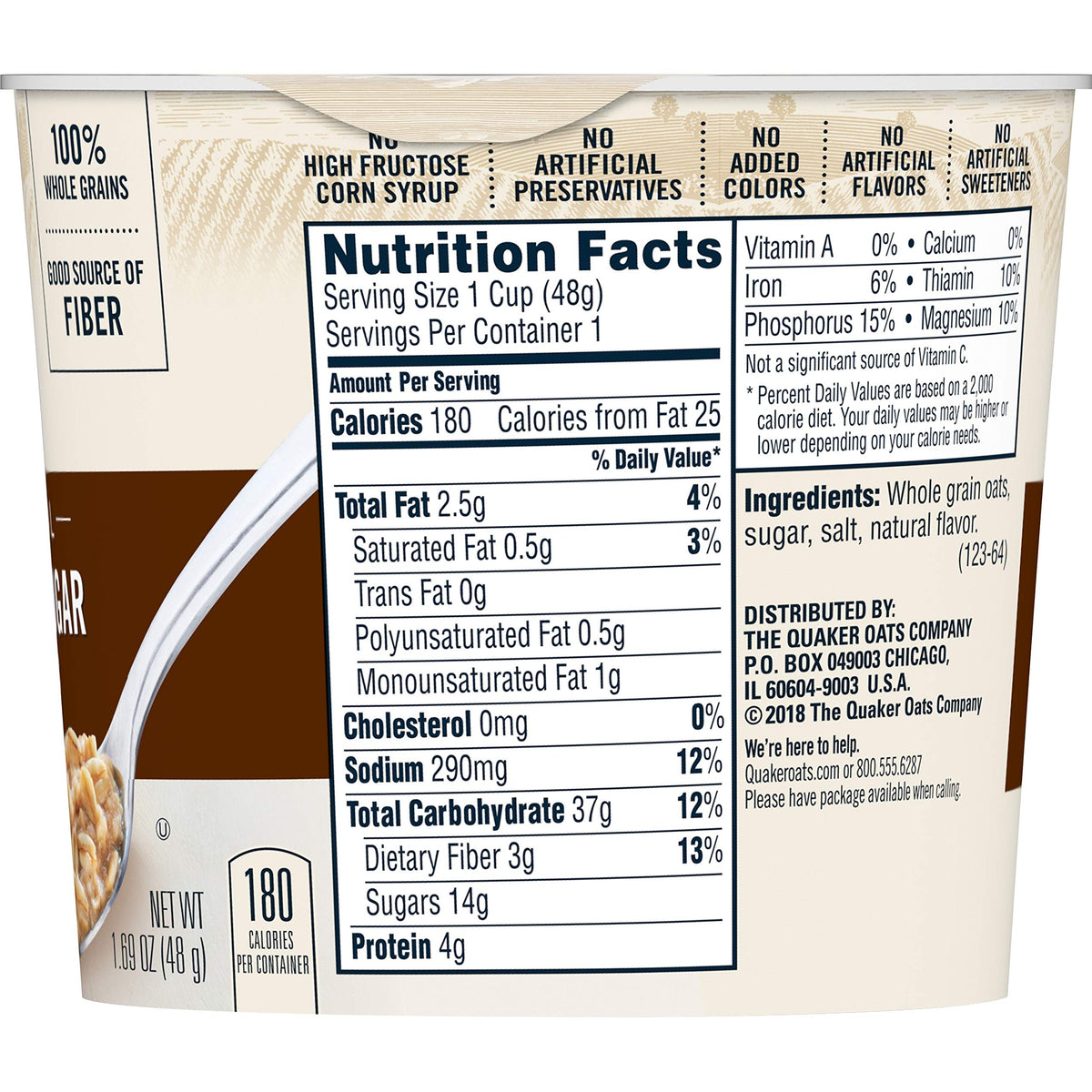 Instant Oatmeal Maple Brown Sugar 1.69 Oz Pack of 5 U258