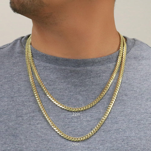 14k Yellow Gold Cuban Link Chain Necklace U59254